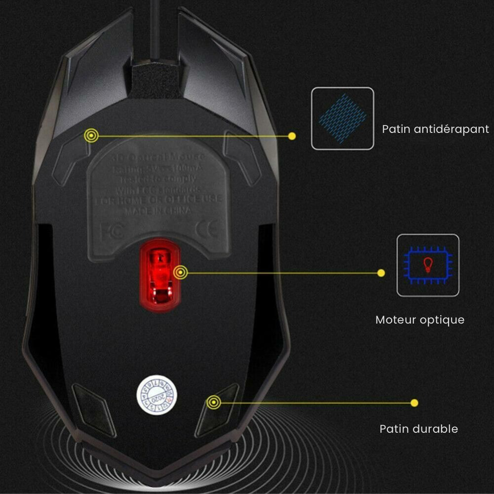Souris ergonomique RGB